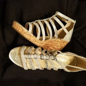 Gladiator-style wedge heel sandals, size 11--NWT